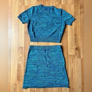 Teal Knit Matching Set